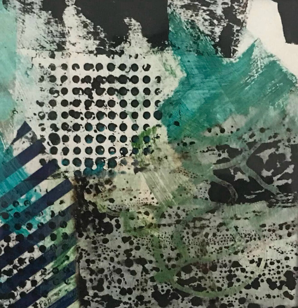 Blue-Green - painting by Poppy Body